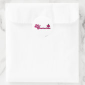Magenta Mr. Chatterbox Logo Runder Aufkleber (Tasche)