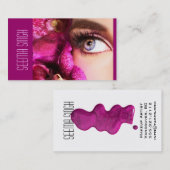 Magenta mustert Blumen Visitenkarte (Vorne/Hinten)