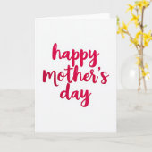 Magenta Muttertag Textkarte Karte (Gelbe Blume)