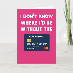 Magenta Muttertagskarte Karte