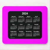 Magenta Neon Two Tone Calendar von Janz Mousepad (Vorne)