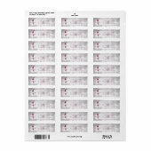 Magenta Niedlich Snowman Address Label (Vorne)