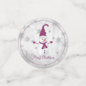 Magenta Niedlich Snowman Table Confetti Konfetti (Klein Vorderseite)
