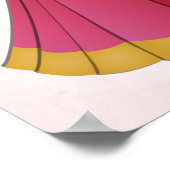 Magenta Niedliches indisches Ehepaar Begrüßungszei Poster (Ecke)