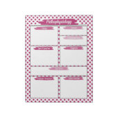 Magenta Nursing-Pathophysiology Template Notizblock (Rotiert)