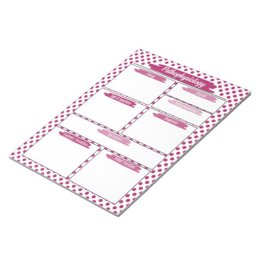 Magenta Nursing-Pathophysiology Template Notizblock (angewinkelt)
