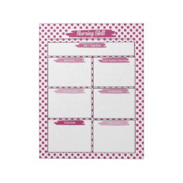 Magenta Nursing Student Skills Template Notizblock