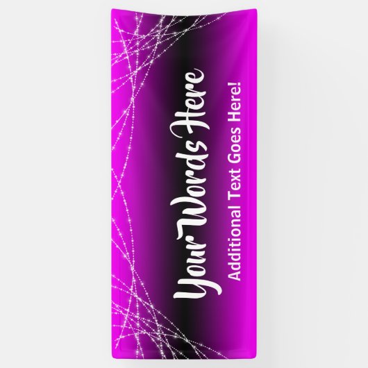 Magenta Ombre Light Strings Ihren eigenen Text hin Banner (Vertikal)
