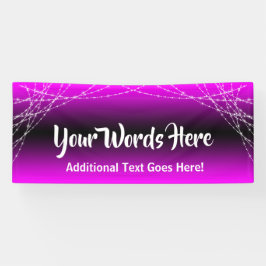 Magenta Ombre Light Strings Ihren eigenen Text hin Banner