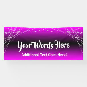 Magenta Ombre Light Strings Ihren eigenen Text hin Banner