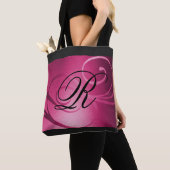 Magenta Ombre Swirl-Design mit Monogramm Tasche (Von Nahem)