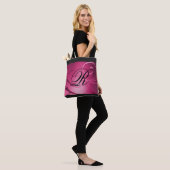 Magenta Ombre Swirl-Design mit Monogramm Tasche (Am Model)