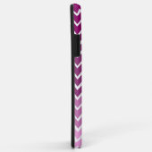 Magenta Ombre Zickzack Personalisierte iPhone Case (Hinten/Rechts)