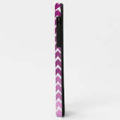 Magenta Ombre Zickzack Personalisierte iPhone Case (Hinten/Links)