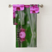 Magenta Orchids Badhandtuch Set (Insitu)