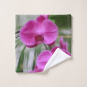 Magenta Orchids Badhandtuch Set (Waschlappen)
