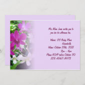 Magenta Orchids Einladung (Vorne/Hinten)