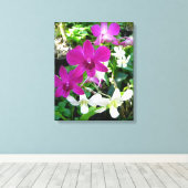 Magenta Orchids Wrapped Canvas Leinwanddruck (Insitu (Holzboden))