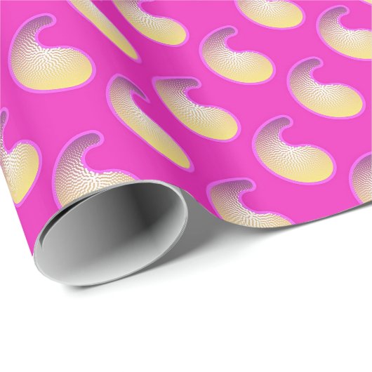 Magenta-Paisley-Muster Geschenkpapier (Rolleneckpunkt)