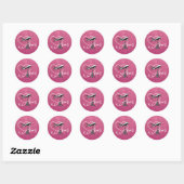 Magenta Paris Passport Runder Aufkleber (Blatt)