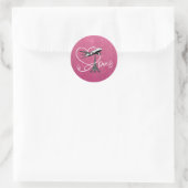 Magenta Paris Passport Runder Aufkleber (Tasche)