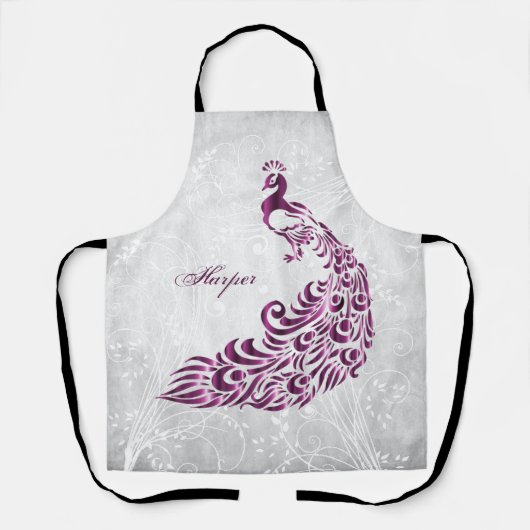 Magenta Peacock personalisieren Sie die Print-Schü Schürze (Vorderseite)