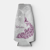 Magenta Peacock Personalisierte Flasche Cooler Flaschenkühler (Vorderseite)