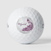 Magenta Peacock Personalisierte Golfplätze Golfball (Vorderseite)