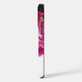 Magenta Peony Floral iPhone Hülle (Linke Seite)