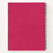 Magenta Peony Floral Notizblock (Rückseite)
