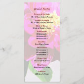 Magenta Peony in Sunshine Wedding Program Programm (Rückseite)