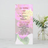 Magenta Peony in Sunshine Wedding Program Programm (Stehend Vorderseite)
