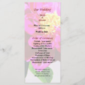 Magenta Peony in Sunshine Wedding Program Programm (Vorderseite)