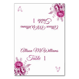 Magenta Peony-Poultry-Symbol für Wasserfarbe Tischnummer