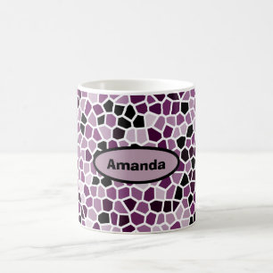 Magenta personalizable Lila Pink Cooles Muster Kaffeetasse