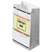 Magenta Pink Aster Blume Kunst Kleine Geschenktüte (Rückseite Schrägansicht)