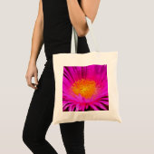 Magenta Pink Aster Blume Kunst Tragetasche (Vorderseite (Produkt))