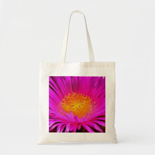 Magenta Pink Aster Blume Kunst Tragetasche (Vorne)