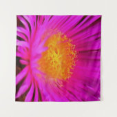 Magenta Pink Aster Blume Kunst Wandteppich (Vorderseite (Horizontal))