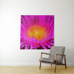 Magenta Pink Aster Blume Kunst Wandteppich