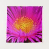 Magenta Pink Aster Blume Kunst Wandteppich (Vorderseite)