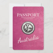 Magenta Pink Australia Pass Save the Date (Vorderseite)