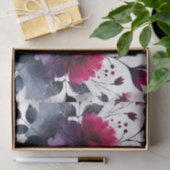 Magenta Pink & Blue Inky Wasserfarbenhochzeit Seidenpapier (Geschenk)