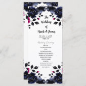 Magenta Pink & Blue Inky Wasserfarbenprogramm Programm (Vorne/Hinten)