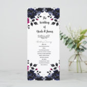 Magenta Pink & Blue Inky Wasserfarbenprogramm Programm (Stehend Vorderseite)