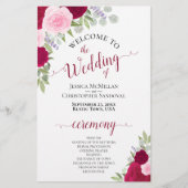 Magenta & Pink Boho Blumenzwiebelprogramm (Vorderseite)