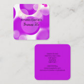 Magenta Pink Bubble Business Card Quadratische Visitenkarte (Vorne/Hinten)