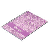 Magenta Pink Damask Notizblock (Linke Seite)