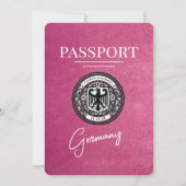 Magenta Pink Deutschland Pass Save the Date (Vorderseite)