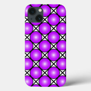 Magenta Pink Dots Schwarz-weißes Gittermuster Case-Mate iPhone Hülle